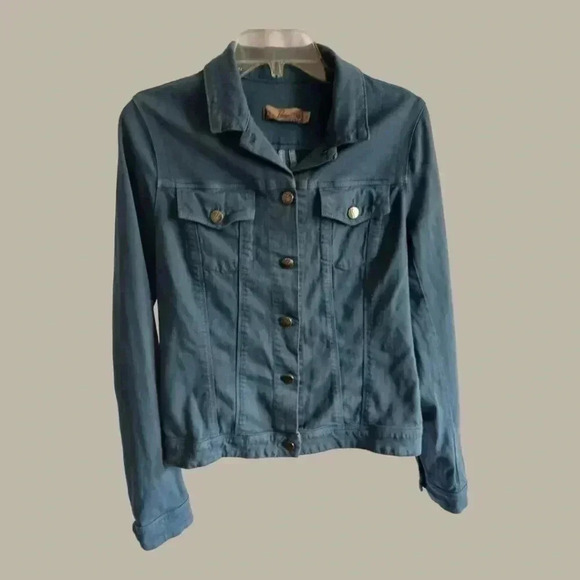 Paige denim jacket teal color size M - Picture 2 of 10